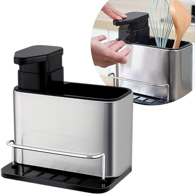 Dispenser de Detergente com Suporte para Esponja