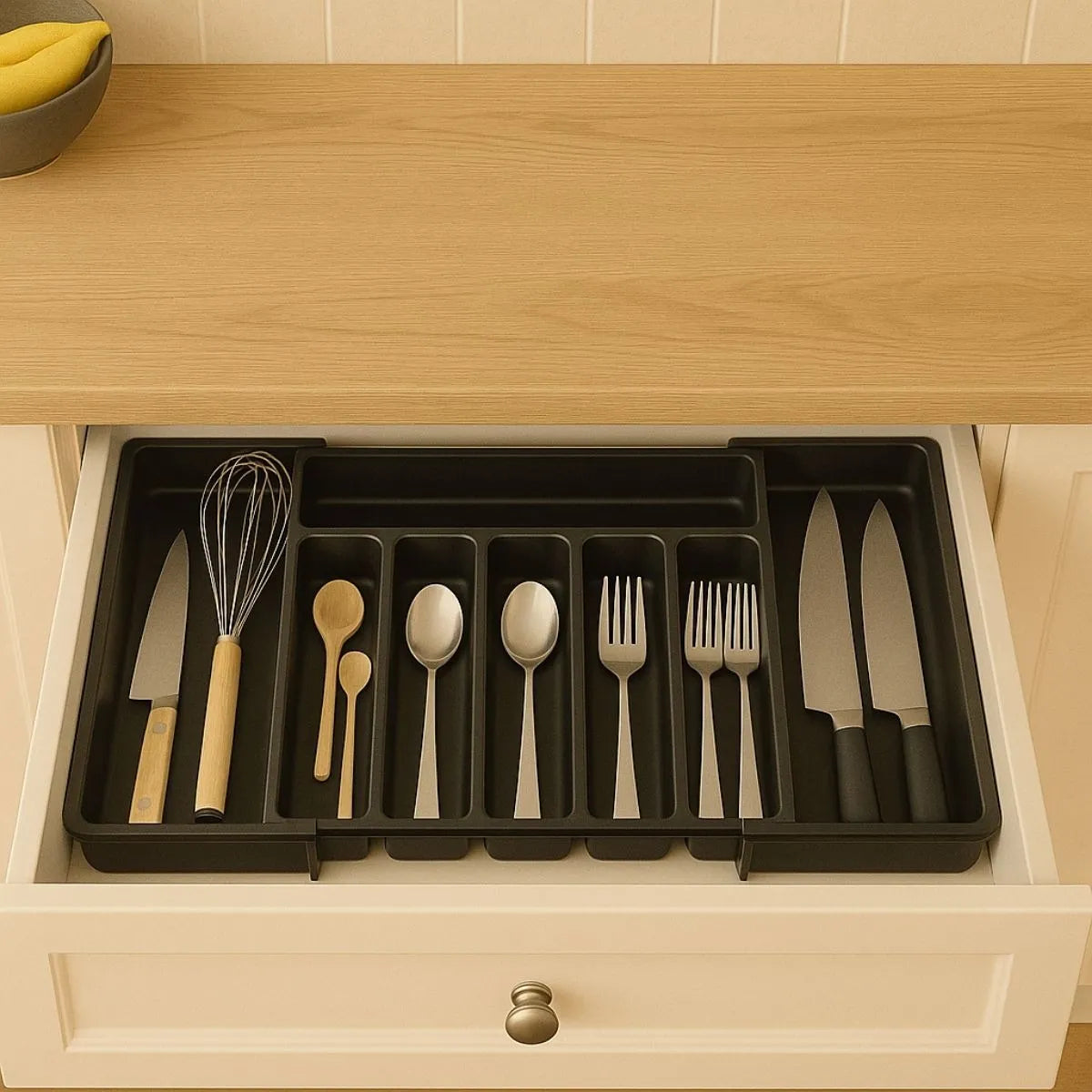Organizador Ajustável para Gavetas – Cozinha e Talheres