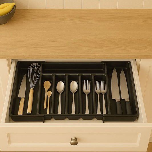 Organizador Ajustável para Gavetas – Cozinha e Talheres
