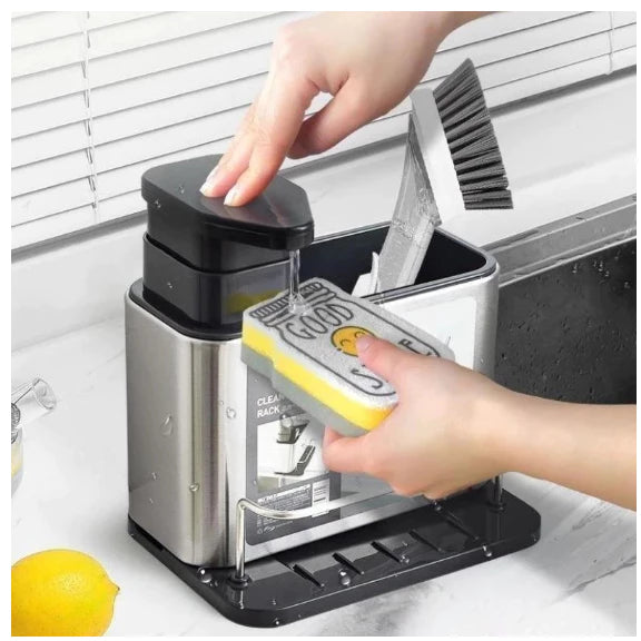 Dispenser de Detergente com Suporte para Esponja